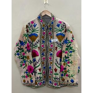 Wholesale Handmade Suzani Embroidery Kantha <b>Jacket</b> <b>Women</b> Short Suzani <b>Jacket</b> Free Size one-of-kind <b>Jackets</b> Gift <b>for</b> Her - Product Image 4