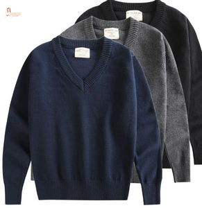 เสื้อคลุมโปโลเด็กผู้หญิงผู้ชาย ลายสก็อต แขนพอง ผ้าฝ้าย 100% สไตล์วินเทจ ถักมือ สำหรับเด็กโต ฤดูใบไม้ร่วง - Product Image 1