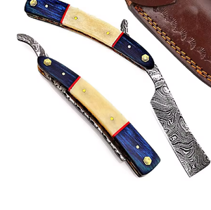 High Quality German Stainless Steel <b>Men's</b> Beard Shaving Razor Cut Throat Design with Wooden Handle shaving razor for sale - Product Image 1