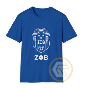 Camiseta de Algodón Personalizada al por Mayor con Bordado de Zeta Phi Beta, Ropa de Sororidad de Alta Calidad para Mujer, Estampado de Verano para Fraternidad - Product Image 1