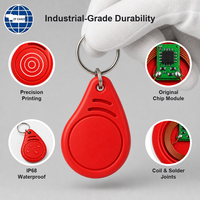 MIFARE(R) Classic 1K RFID Key Fob 13.56MHz Tahan Air Mini Key Tag untuk Akses Bangunan Hotel dan Keanggotaan