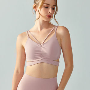 Vente en gros de tenues de sport personnalisées pour femmes, ensembles de yoga élastiques, soutien-gorge de sport à fort impact pour femmes - Product Image 2
