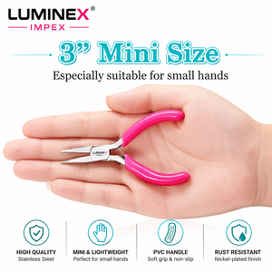 LUMINEX IMPEX LUB=113 <b>Long</b> <b>Nose</b> Stainless Steel Lightweight Smooth Work Jewelry Making Polishing Pliers for Bracelet Making DIY - Product Image 6