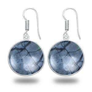 Hermosos y Modernos Pendientes Colgantes de Bisel Plateado con Jaspe Picasso Natural de Múltiples Formas, Venta al por Mayor, el Mejor Regalo para Fiestas para Mujeres y Niñas - Product Image 3