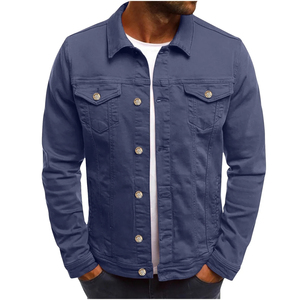 Chaqueta vaquera de mezclilla personalizada al por mayor para hombre, chaqueta vaquera de alta calidad, ropa informal de calle OEM - Product Image 5