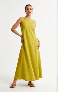 Vestido Largo Casual sin Cuello de Seda Dupion con Corte Barco para Todas las Temporadas - Product Image 2