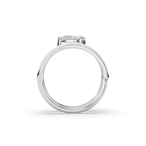 1.25Ct Lab Diamond <b>Ring</b> Pear Brilliant Cut 925 Sterling Silver Unique Style <b>Thin</b> Band Lightweight Promise <b>Ring</b> Sustainable Stone - Product Image 2