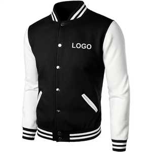 OEM Manufacturer High Quality <b>Men's</b> Winter Plus Size Custom Chenille Embroidery Knitted Breathable Letterman <b>Jacket</b> - Product Image 3