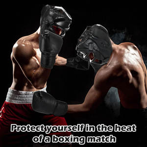 Ensemble de casque et de gants de boxe de qualité supérieure pour adultes et adolescents, protection intégrale du visage pour le taekwondo, le muay thai, le kickboxing, le karaté, le BJJ et le MMA - Product Image 5