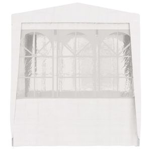 Tente de réception et de mariage professionnelle blanche 8,2 x 8,2 avec parois latérales, toile de 0,3 oz/ft² - Product Image 4