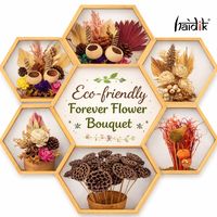 Fleurs artificielles indiennes Daliha en bois de Sola avec roseau de coton, parfum d'ambiance pour la maison, 6-10 cm, faites à la main, style vintage