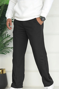 Pantalon en polaire imperméable léger et personnalisable 2026, décontracté, avec fermeture éclair, taille mi-haute, coupe droite, motif uni teint en couleur - Product Image 3