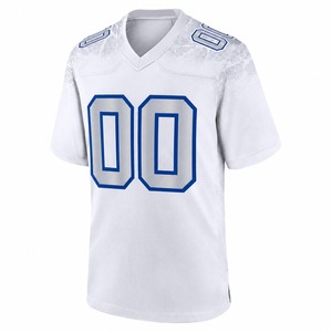 Camiseta Deportiva de Fútbol Americano Unisex con Cuello en V, Color Blanco, Camiseta para Hombre con Paneles de Malla, Tela Ligera y Transpirable, Camiseta para Mujer - Product Image 2