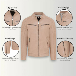 Chaqueta de Motociclista de Cuero Genuino Personalizada para Hombre, Chaqueta de Motocicleta Elegante, Fabricación Premium OEM ODM, Servicio de Muestras Disponible - Product Image 1