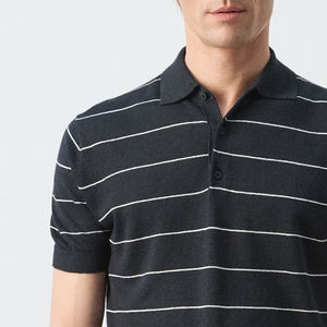 Polo de algodón puro de alta calidad para hombre con detalle de cuello vuelto a medida, diseño elegante con logotipo personalizable a precio económico. - Product Image 3