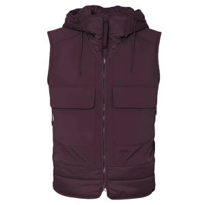 Gilet matelassé sans manches pour homme, veste d'hiver en polyester, pull rouge uni, logo personnalisé, OEM, vente en gros, haute qualité - Product Image 1