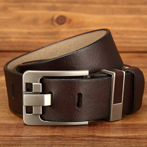 Ceinture en cuir de luxe pour homme, largeur 4 cm, boucle en alliage, haute qualité, souple, réglable, légère - Product Image 2