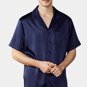 2026 New Hot Sale <b>Men's</b> Breathable Silk Satin Robes Home Wear Sleepwear <b>Pajama</b> <b>Set</b> Short <b>Pajamas</b> Clothes - Product Image 1
