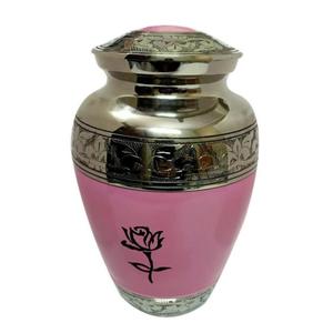 Decorative Metal Cremation Urn And <b>Vase</b> Engrave Leaf Bend Design And Flying Birds Blue Finish Memorial Adult Urns For Ashes - Product Image 3