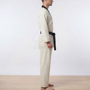 Uniforme de Taekwondo pour hommes, vêtements d'entraînement simples pour arts martiaux, tissu léger et durable, design personnalisé, prix de gros - Product Image 6