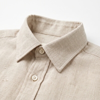 Ensemble chemise et pantalon pour homme en lin mélangé, taille élastique, coupe mi-haute, léger, uni, manches courtes, tenue décontractée d'été