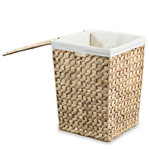 Cesto de Ropa Rectangular Ecológico Multifuncional de Jacinto de Agua para el Hogar, Cesta Organizadora de Almacenamiento con Forro para Uso Doméstico - Product Image 2