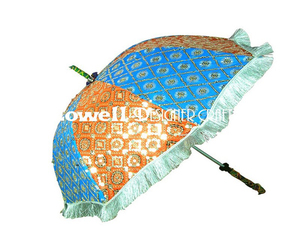 Parasols traditionnels indiens à motif droit avec commande manuelle - Product Image 4