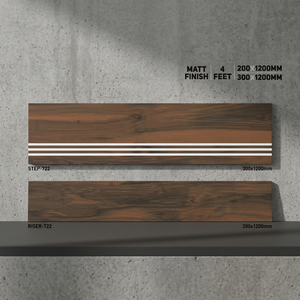 1200x300mm 1200x200mm Porcelain Step Riser <b>Tiles</b>-11mm/20mm Matte Anti-Slip Carrara Marble Look Exterior <b>Tiles</b> for Luxury - Product Image 5
