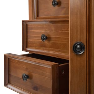 Armoire de rangement moyenne Amherst marron doré clair pour salon - Product Image 5