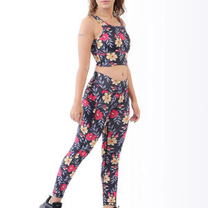Ensembles de yoga sans couture pour femmes avec designs et logo personnalisés sur la taille, vêtements de sport antibactériens et à séchage rapide pour la salle de sport et le fitness - Product Image 3