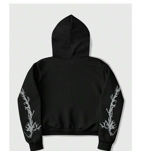 เสื้อฮู้ดดี้ลายกราฟิกสไตล์โกธิคประดับเพชรเทียมสำหรับผู้ชาย Y2K ลายพระแม่มารี ทรงโอเวอร์ไซส์ เสื้อสเวตเชิ้ตคุณภาพสูง หนานุ่ม สตรีทแวร์ ขายส่ง - Product Image 6