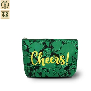Pochette de maquillage en toile de coton laminée 310 GSM, trousse de maquillage de voyage 26x16.5x6 cm, logo personnalisé, vente en gros, OEM, commande en gros, modèle SS23 - Product Image 2