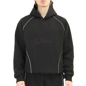 Sweat à capuche vintage épais en molleton bouclette 100 % coton de haute qualité pour homme, coupe oversize, personnalisable avec logo, respectueux de l'environnement - Product Image 1