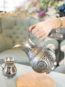 Carafe à eau en cuivre martelé de qualité supérieure avec 2 gobelets, style classique, écologique, avec poignée et couvercle, logo personnalisé, pour fêtes, en stock, Crescent - Product Image 3