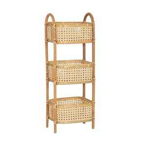 Estantería de Ratán Hecha a Mano, Diseño Único de Tejido Hexagonal, Estante de Almacenamiento Ligero y Ecológico para la Organización del Hogar - Product Image 1