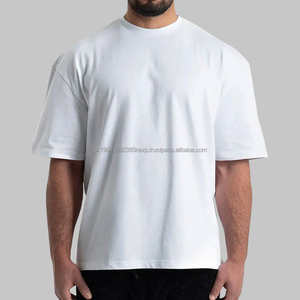 Algodón hombre transferencia de calor para la impresión de camisetas de gran tamaño gimnasio deportes recortada boxy camiseta personalizada blanco sudor camiseta fabricante - Product Image 1