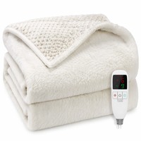 Couverture Chauffante Jacquard à Carreaux Sherpa OEM/ODM 72*84, 6 Niveaux de Température, Lavable en Machine, pour la Maison, Vente en Gros Usine