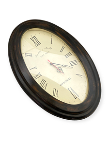 Horloge murale en bois de style Art déco antique, silencieuse, fonctionnant à piles, décoration vintage pour la maison, horloge décorative pour le bureau - Product Image 2