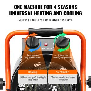 Chauffage Électrique Portable 1500W pour Petite Serre et Tente de Culture, 2 Vitesses avec Protection Contre la Surchauffe, Prise US, Puissance 3000W - Product Image 5
