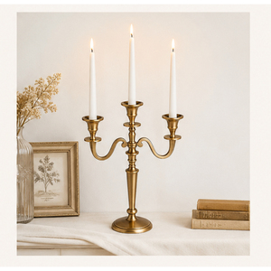 Wholesale Vintage Metal 3 Arm Candelabra Metal Gold Candle Holder Candlestick <b>Stand</b> for Wedding Table Centerpiece Hotel Events - Product Image 4