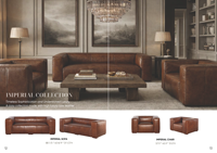 Mid-Modern Echtes Rindsleder-Schlafsofa 3-Sitzer Braun mit Massivholzrahmen-Beinen Luxus Wohnzimmer Villa Schule Park