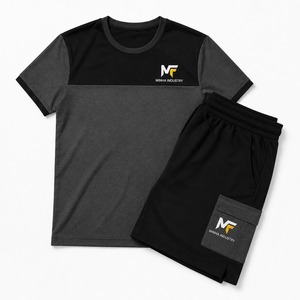 Nouvel ensemble de vêtements pour hommes tendance et à la mode, ensemble décontracté d'été léger, t-shirt à manches courtes et short - Product Image 5