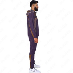 Chándales cortavientos personalizados de 2 piezas, chaqueta para hombre, pierna recta, calle, deportes de alta calidad, conjunto de chándal holgado de poliéster para hombre - Product Image 5