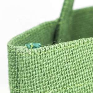 Bolsa de Compras de Yute Verde de Diseño Personalizado, Bolsa Reutilizable Ecológica para Uso Promocional - Product Image 3