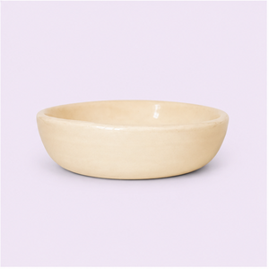 Round <b>Ceramic</b> Pebble <b>Plate</b> with Plant Pattern Minimalist Design Handmade for Presents - Product Image 2