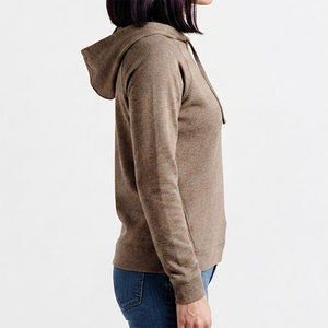 Service OEM personnalisé : Sweat à capuche tricoté pour femme, style streetwear décontracté, épaules tombantes, respirant et écologique - Product Image 3