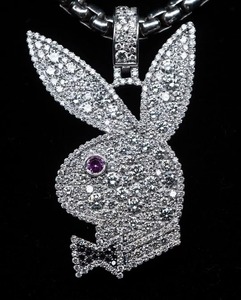 Custom Rabbit VVS Moissanite Diamond Pendant Hip Hop Rapper Bling Pendant Pass Diamond <b>Tester</b> Pendant Animal Pendant For Men's - Product Image 4
