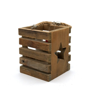 Lanterne d'intérieur en bois écologique, style classique, imprimée en typographie, motif découpé arbre de Noël, pour décorations de fêtes - Product Image 5