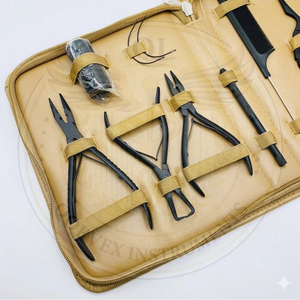 <b>Tools</b> Kits for Hair Extension at Wholesale Prices Hair Extension Pliers, Comb, Scissor, 2 Bead Boxes, <b>Thread</b>, Needles and Clips - Product Image 2