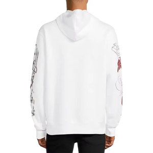 Sweat-shirt à capuche pour homme avec imprimé de dessin animé Tom et Jerry, coupe classique, coton blanc, décontracté, vente en gros, personnalisable, pour la salle de sport - Product Image 5